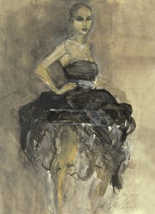 Elegante Frau in Schwarz