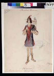 Kostümentwurf für die Oper "Die Zauberflöte" von Wolfgang Amadeus Mozart (1756-1791)