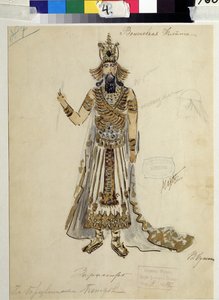Kostümentwurf für die Oper "Die Zauberflöte" von Wolfgang Amadeus Mozart