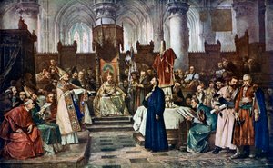 Jan Hus vor dem Konzil von Konstanz, 1415 von Vaclav Brozik