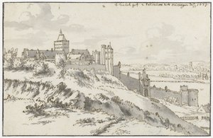 Ansicht des Valkhofs und Belvedere in Nijmegen von Valentijn Klotz (possibly)