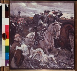 Der Ritt von Zar Peter II. und Prinzessin Elisabeth von Valentin Aleksandrovich Serov