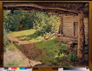 Landschaft mit einem Pferd von Valentin Aleksandrovich Serov