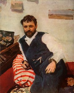 Porträt des Malers Constantin Alexandreyevich Korovin, 1891, 1965 von Valentin Aleksandrovich Serov