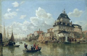 Das Bootshaus am Hamburger Hafen, 1850