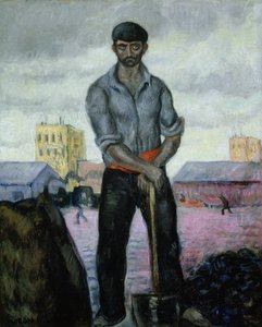 Kohlebergarbeiter am Hafen von Valentín Thibon de Libian