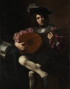 Lautenspieler, um 1625-26 von Valentin de Boulogne