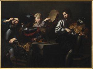 Musiker und Soldaten von Valentin de Boulogne