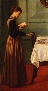 Studie eines lesenden Mädchens von Valentine Cameron Prinsep