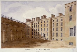 Innenhof des Fleet-Gefängnisses, London, 1805