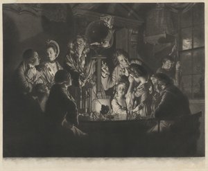Ein Philosoph zeigt ein Experiment mit der Luftpumpe, 1769 von Valentine Green