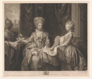 Porträt von Charlotte von Mecklenburg-Strelitz und ihrer Tochter Charlotte von Valentine Green