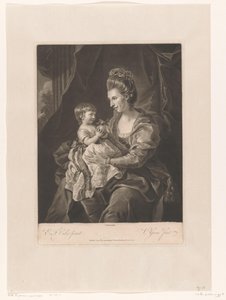 Porträt von Elizabeth Pennyman mit ihrem Kind von Valentine Green