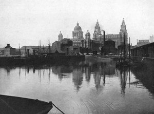Canning Dock, Liverpool, 1924-1926 von Valentine and Sons Ltd