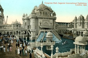 Kongresshalle, Imperial International Exhibition, London, 1909 von Valentine and Sons Ltd