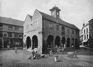 Markthalle und Kyrles Haus, Ross, ca. 1896 von Valentine and Sons Ltd
