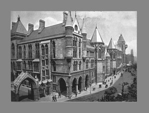 Die neuen Gerichtsgebäude, London, ca. 1900