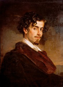 Porträt von Gustavo Adolfo Becquer, spanischer Schriftsteller von Valeriano Domínguez Bécquer