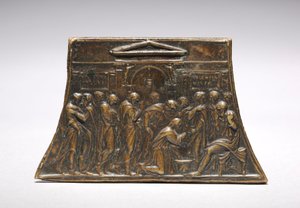 Christus wäscht die Füße der Apostel, 1500er von Valerio Belli