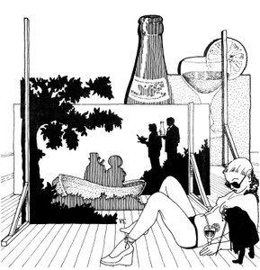 Die Freuden von Sommeressen und -trinken. Vor dem Set von Valerio Eletti