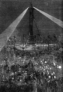 Beleuchtung des Place de la Bastille in Paris von Valnay Pere et fils