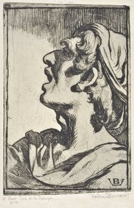 Kopf eines Mannes (Zeichnung) von Valère Bernard