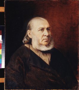 Porträt des Schriftstellers Sergei Timofejewitsch Aksakow von Vasili Grigorevich Perov