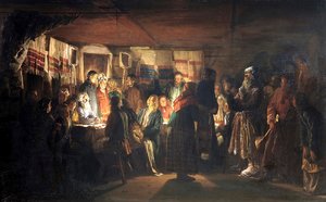 Ein Zauberer kommt zu einer Bauernhochzeit, 1875 von Vasili Maximovich Maximov
