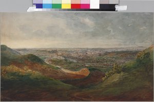 Ansicht von Vilnius, von Sadovnikov, Vasily Semyonovich (1800-1879). Aquarell auf Papier von Vasili Semenovich Sadovnikov