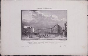 Ansichten von Sankt Petersburg. Das Generalstabsgebäude am Moika-Ufer, 1833 von Vasili Semenovich Sadovnikov