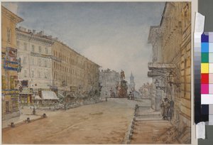 Wosnesenski-Prospekt in Sankt Petersburg, von Vasily Semyonovich Sadovnikov (1800-1879)