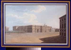 Blick auf den Winterplatz von der Newa-Allee, Sankt Petersburg von Vasili Semenovich Sadovnikov
