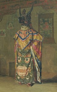 Buddhistischer Lama während des Feiertags im Pemionchi-Kloster, 1874-76