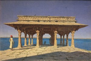 Abend am See Jaipur Bezirk des Bundesstaates Rajasthan, Indien, 1874 von Vasili Vasilievich Vereshchagin