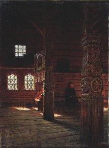 Innenraum der Peter-und-Paul-Kirche in Puchug, 1894 von Vasili Vasilievich Vereshchagin