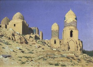 Nekropole Shah-i-Zinda Der lebende König in Samarkand, 1869-1870 von Vasili Vasilievich Vereshchagin