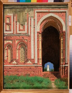 Qutb Minar, ein Tor um das alte Delhi von Vasili Vasilievich Vereshchagin