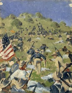 Theodore Roosevelt nimmt die Saint-Juan-Höhen ein von Vasili Vasilievich Vereshchagin