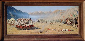 Ein plötzlicher Angriff von Vasili Vasilievich Vereshchagin