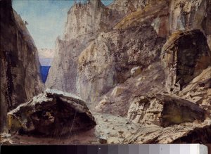Bühnenbild für die Oper "Orpheus und Eurydike" von Vasilij Dmitrievich Polenov