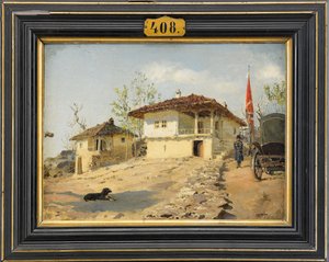 Der Stab der Donkosaken in Bulgarien im Jahr 1877, 1877 von Vasilij Dmitrievich Polenov