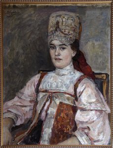 Porträt von Natalia Fyodorovna Matveyeva von Vasilij Ivanovic Surikov