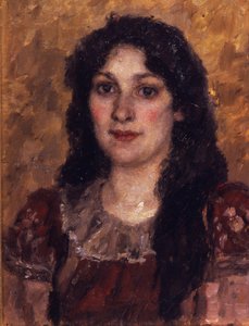 Porträt der Frau des Künstlers, 1888 von Vasilij Ivanovic Surikov