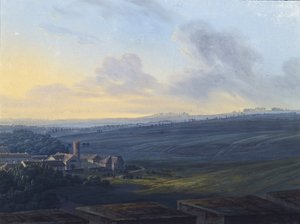 Blick auf Zarskoje Selo vom Weißen Turm, nach 1826