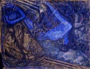 Trauer um den Tod von Michail Wrubel, 1910-1911 von Vasily Ivanovich Denisov