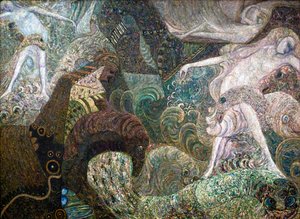 Meeresboden, späte 19. oder frühe 20. Jahrhundert von Vasily Ivanovich Denisov