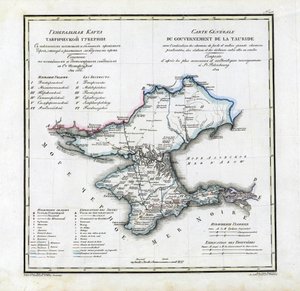 Karte des Gouvernements Taurida, 1822 von Vasily Petrovich Pyadyshev