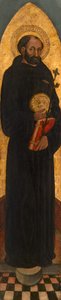 Der heilige Nikolaus von Tolentino von einem Augustiner-Altarbild von Venetian