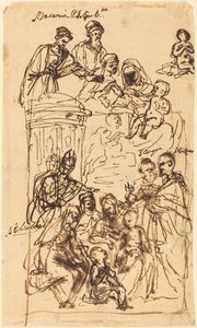 Die Madonna und das Kind mit Heiligen von Venetian 17th Century