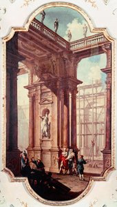 Baustelle einer Villa in Venetien von Venetian School